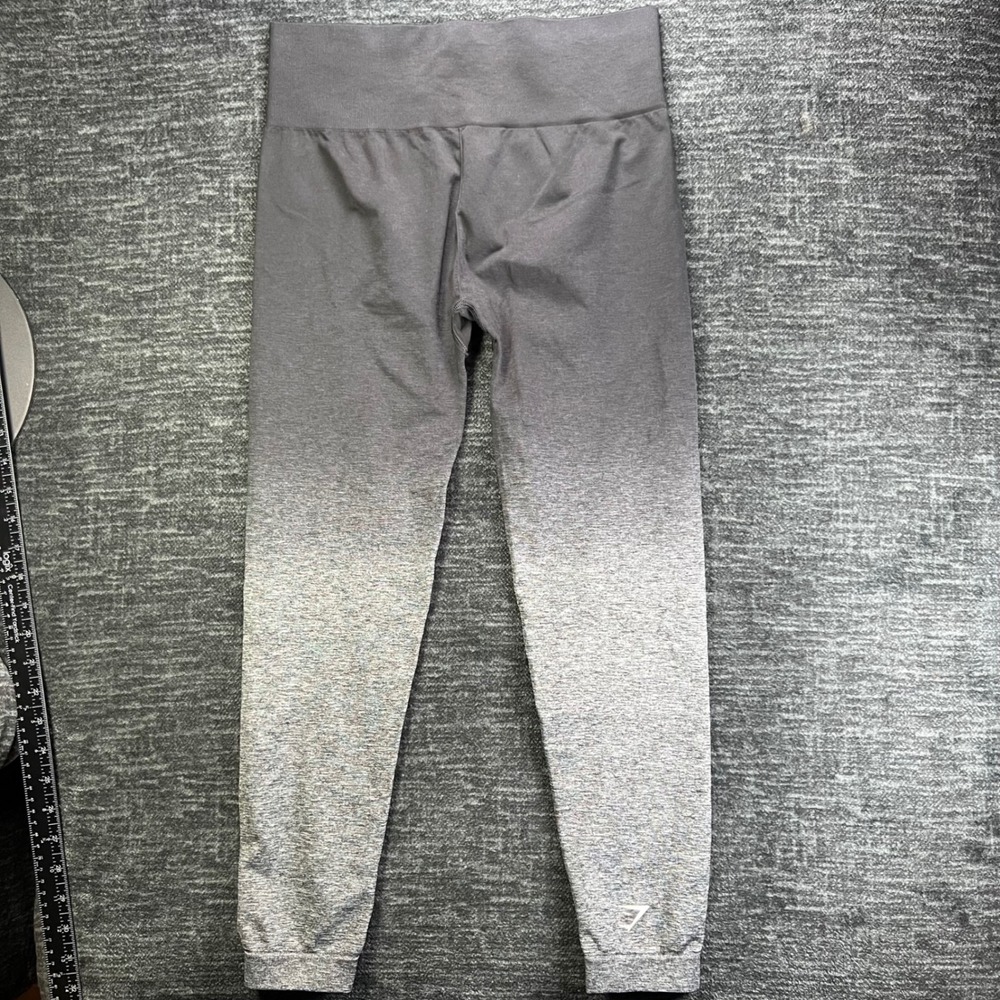 Gymshark Ombre Seamless Leggings Womens S Grey Gradient High Waist Activewear